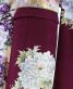 参列振袖[片身替わり]濃い紫×クリーム・グレー紫の大きな牡丹[身長153cmまで]No.1006